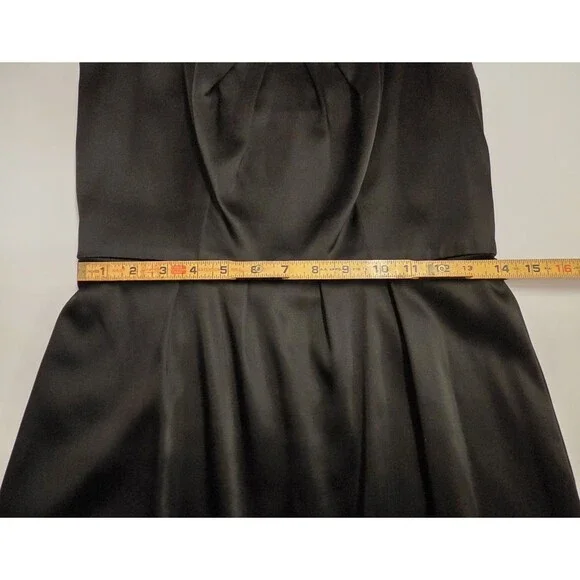 White House Black Market Little Black Dress Size 6 Belted Cocktail Party Wedding - Picture 12 of 15